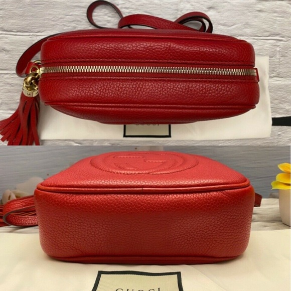 GUCCI Soho Disco Red Leather Crossbody Purse (308364 002123) - Picture 11 of 16